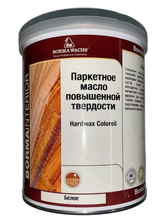 Паркетное масло Borma Wachs повышенной твердости БЕЛОЕ 1 л