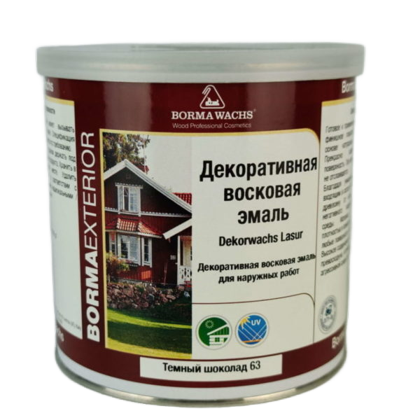 Декоративная восковая эмаль Borma Wachs для внутренних и наружных работ 750 мл