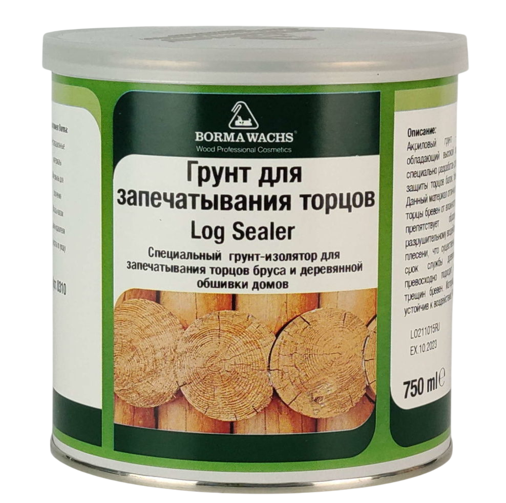 Грунт для запечатывания торцов Borma Wachs Log Sealer 750 мл